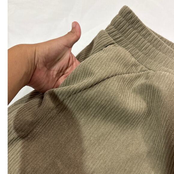 NWT Halara Ribbed High Waisted Pocket Wide Leg Casual Pants Womens Large Casual - Picture 2 of 9